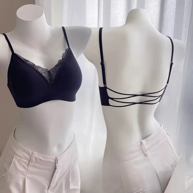 Body lingerie col montant dos nu — dentelle stretch