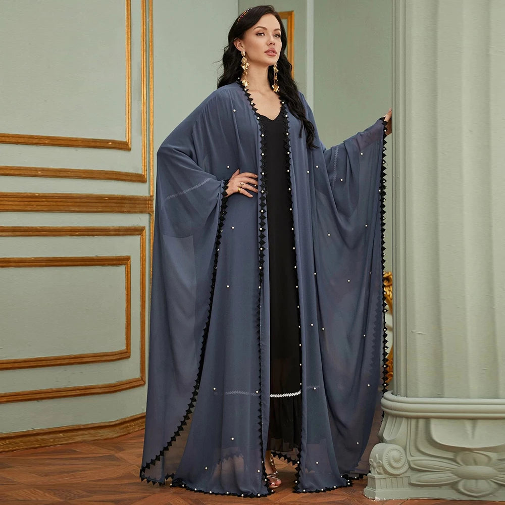 Abaya kaftan Dubaï — kimono cardigan élégant