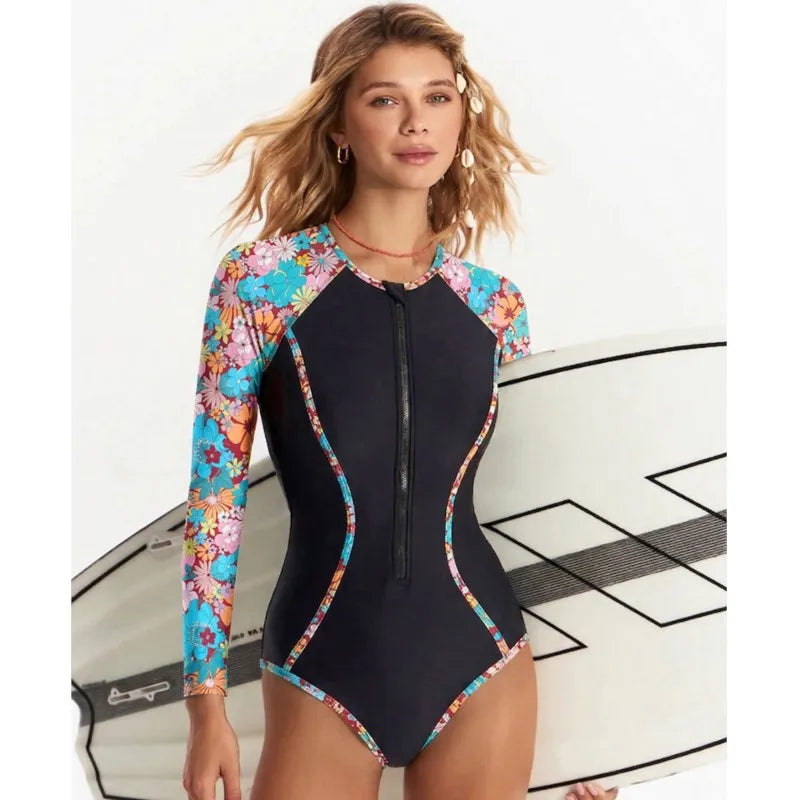 Maillot de bain manches longues en filet - collection ete