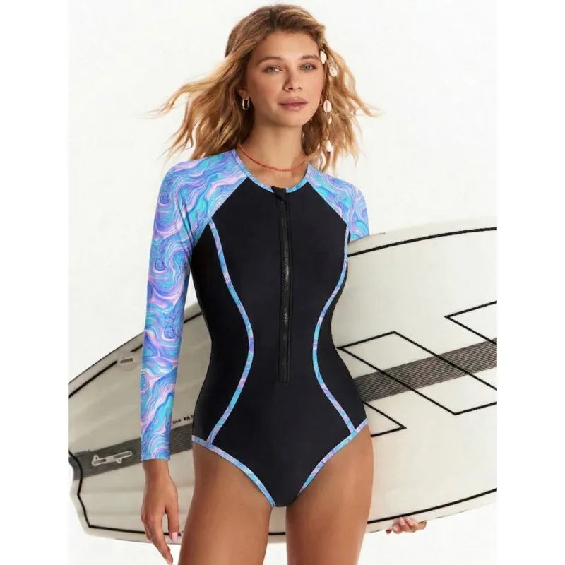Maillot de bain manches longues en filet - collection ete