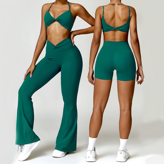 Ensemble yoga femme respirant - brassière & legging