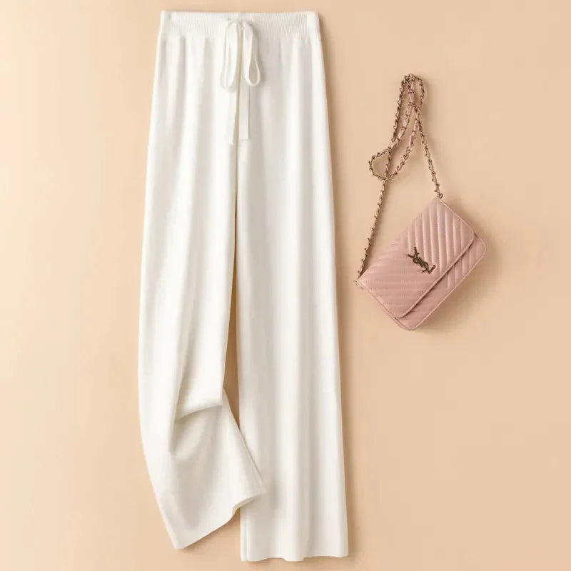 Pantalon taille haute coupe évasée — fluide & élégant