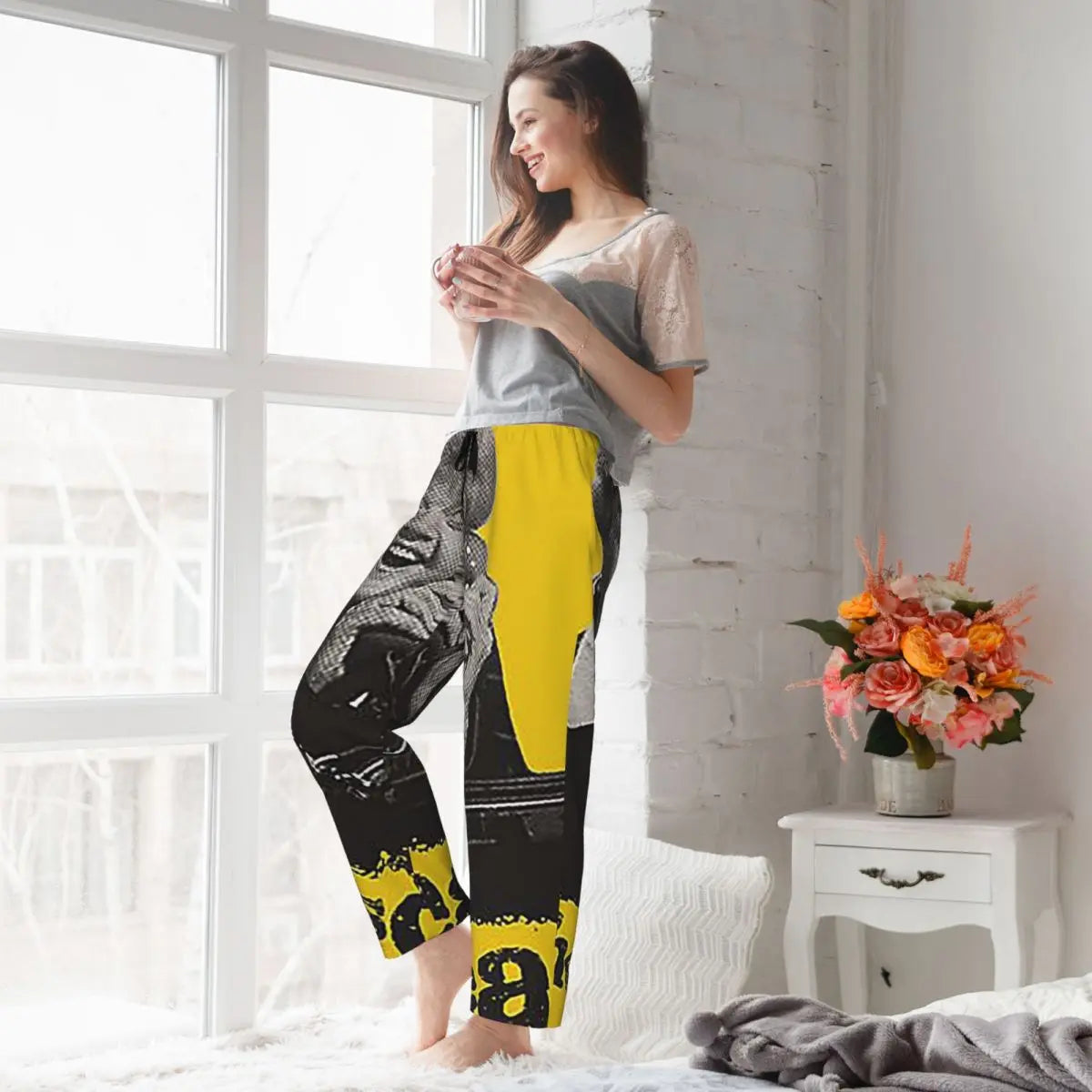 Pantalon de pyjama femme avec poches — détente & sommeil