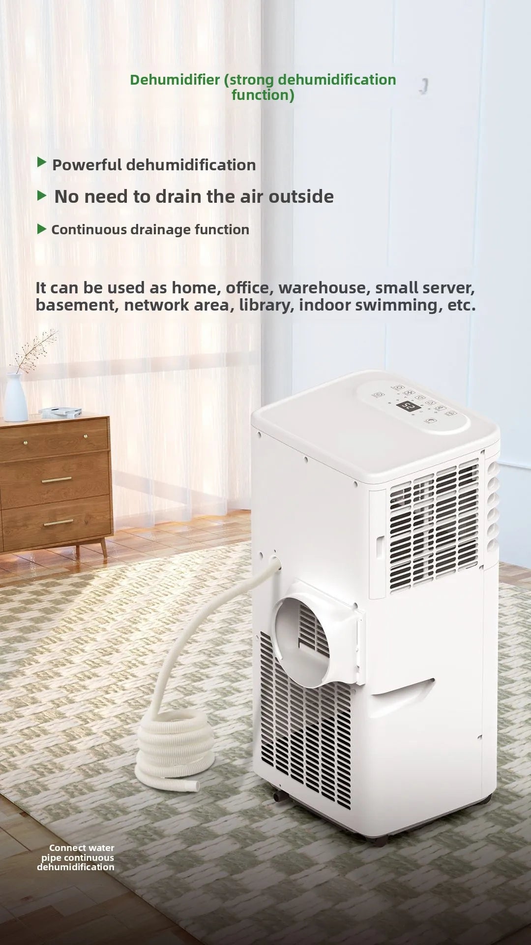 Portable 7000btu Electric Air Conditioning System New Mobile AC Cooler for Cars  Hotels-Plastic Cooling Only