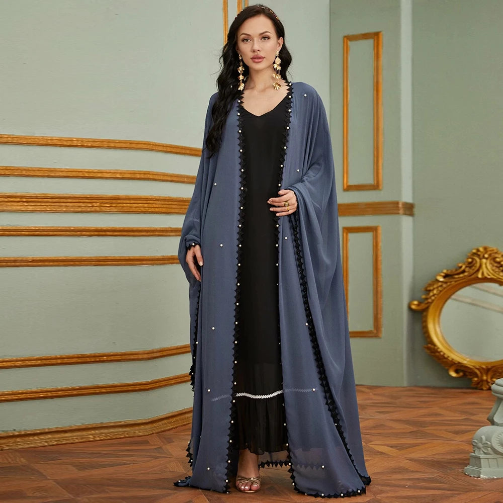 Abaya kaftan Dubaï — kimono cardigan élégant