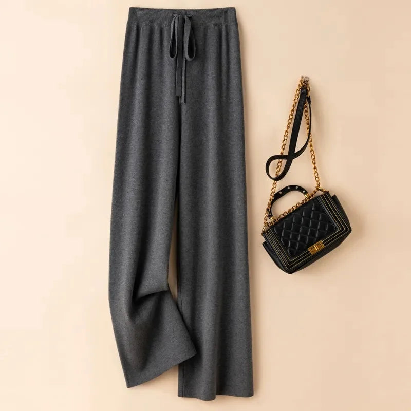 Pantalon taille haute coupe évasée — fluide & élégant