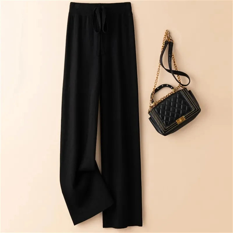 Pantalon taille haute coupe évasée — fluide & élégant